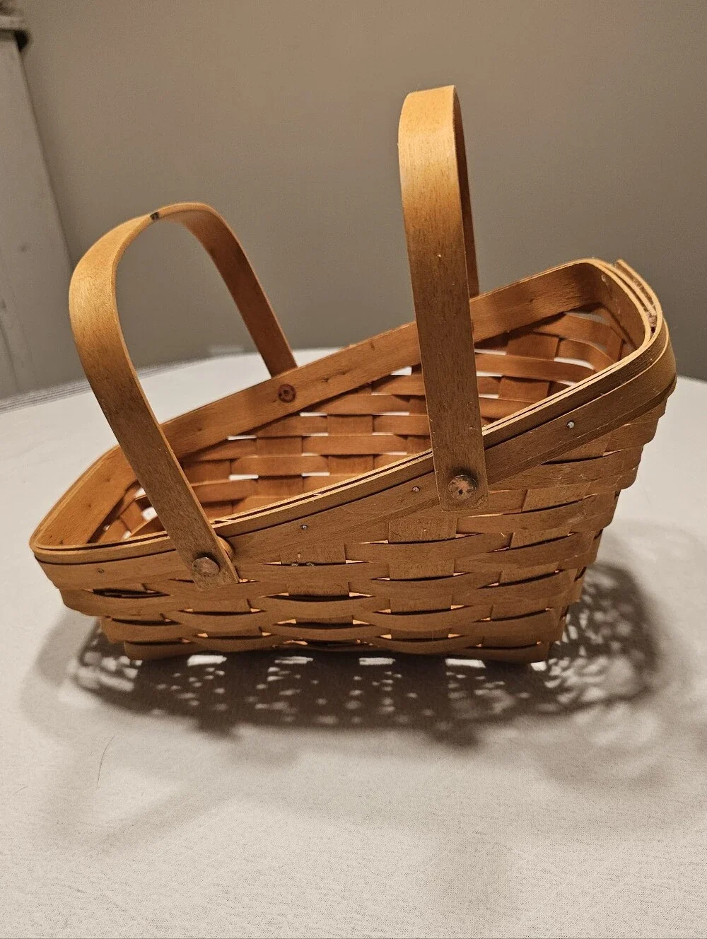Vintage Longaberger Slanted Fruit Vegetable Basket 1998 Signed Numbered